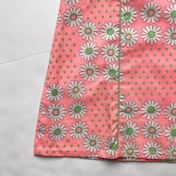 Vintage pink 70’s daisy collar dress fits 6/7Y - Picture 3 of 4